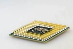 a close up of a computer chip